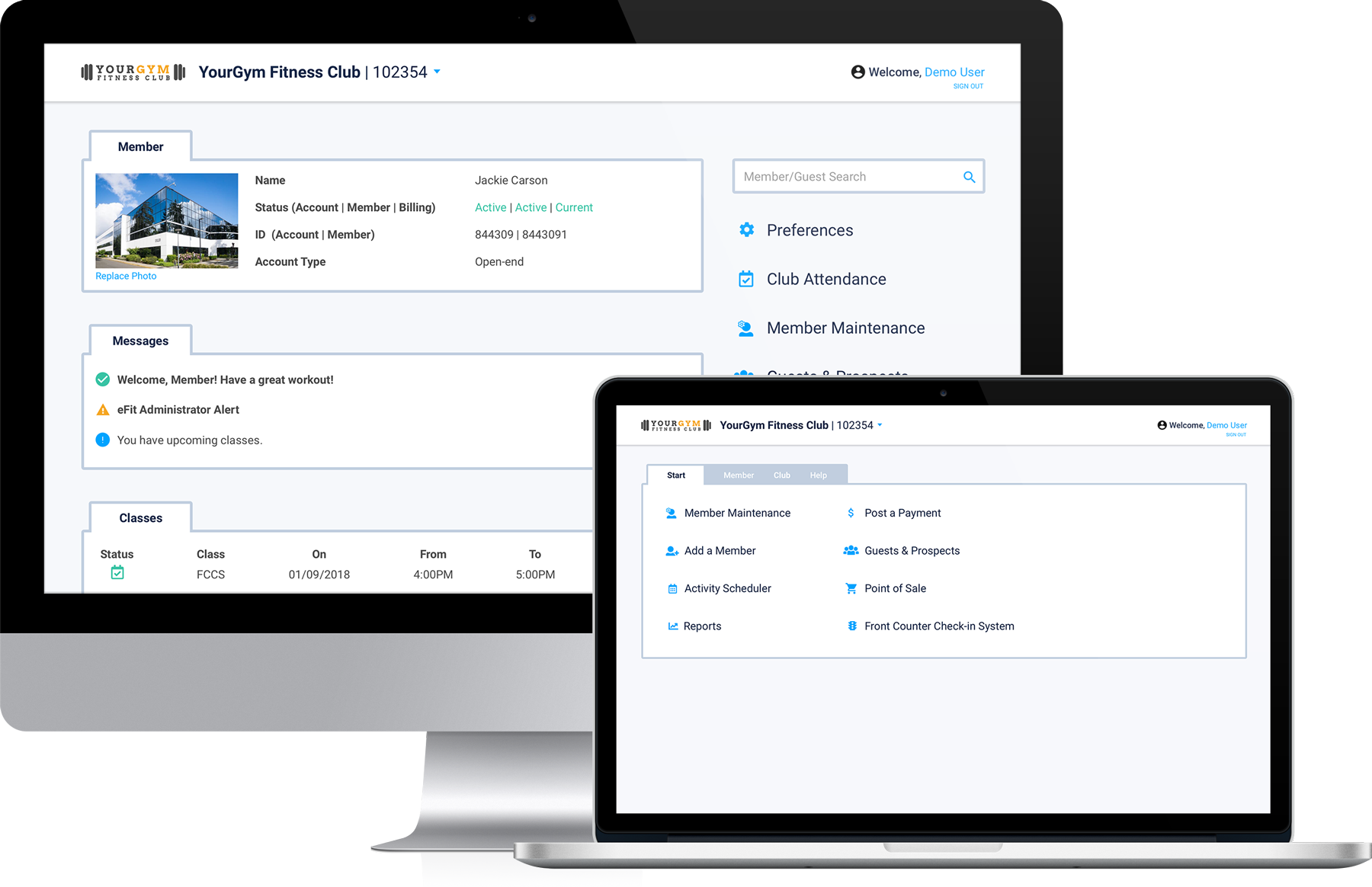 eFit gym management software